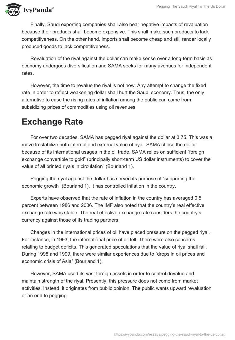 Pegging The Saudi Riyal To The Us Dollar. Page 3