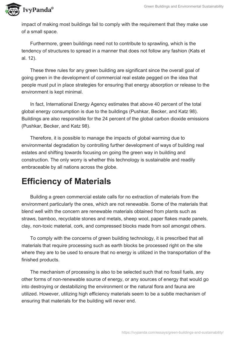 Green Buildings and Environmental Sustainability. Page 2