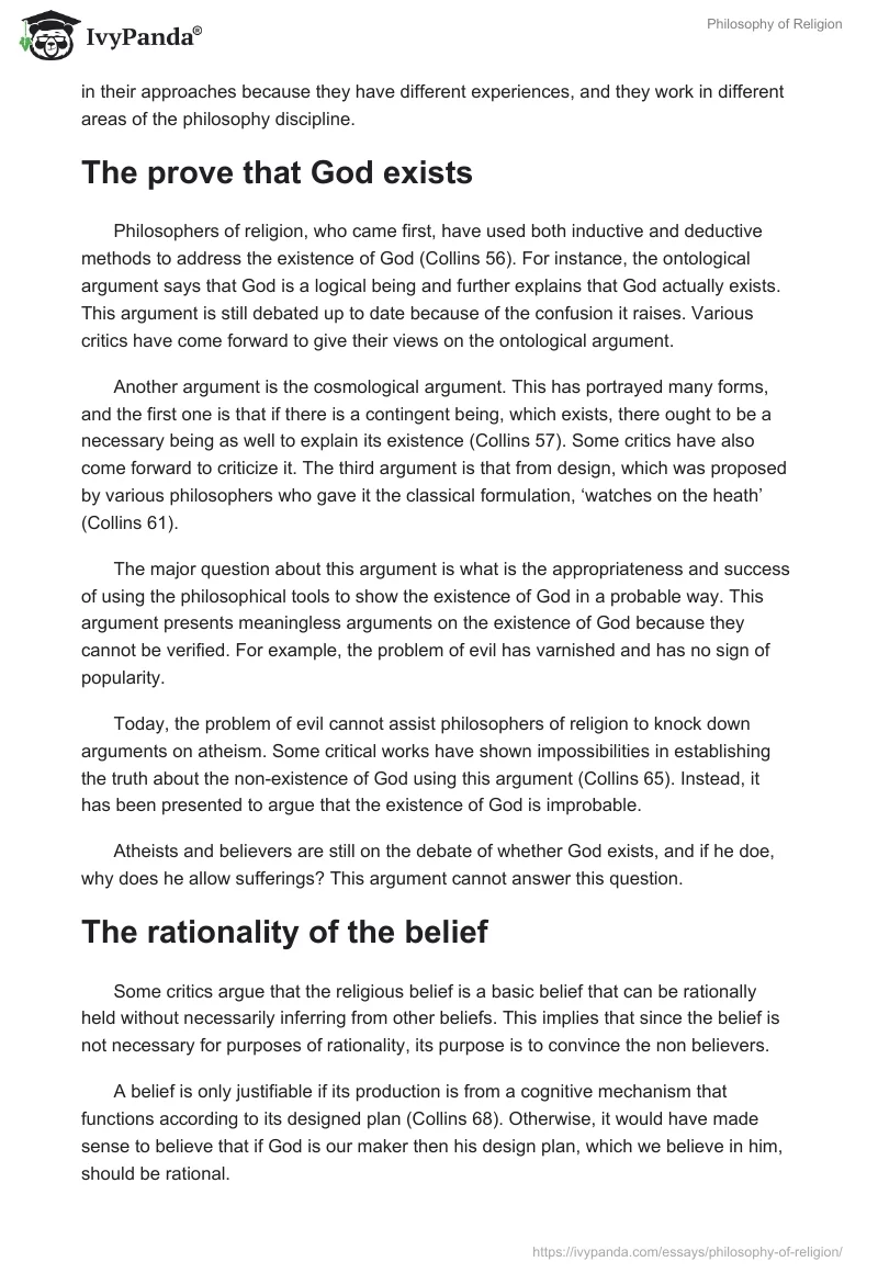 Philosophy of Religion. Page 2