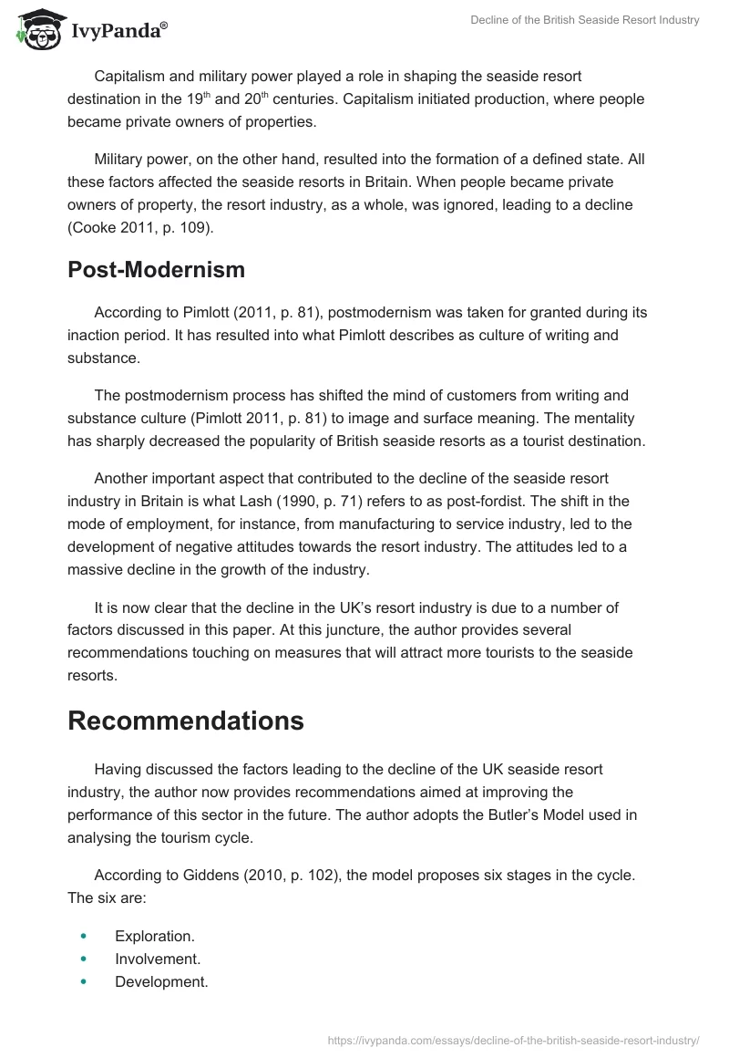 Decline of the British Seaside Resort Industry. Page 4