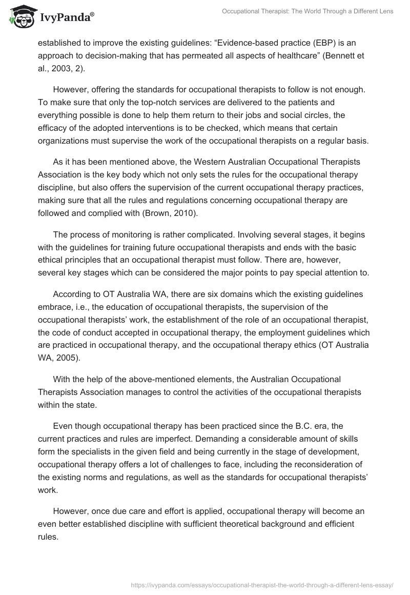 Occupational Therapist: The World Through a Different Lens. Page 3