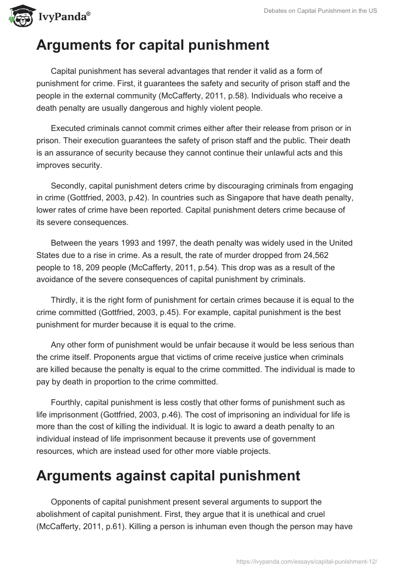 Debates on Capital Punishment in the US. Page 2