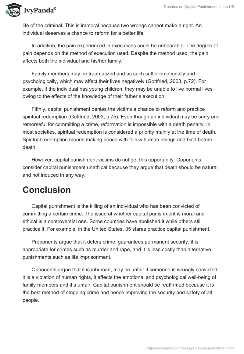 Debates on Capital Punishment in the US. Page 4