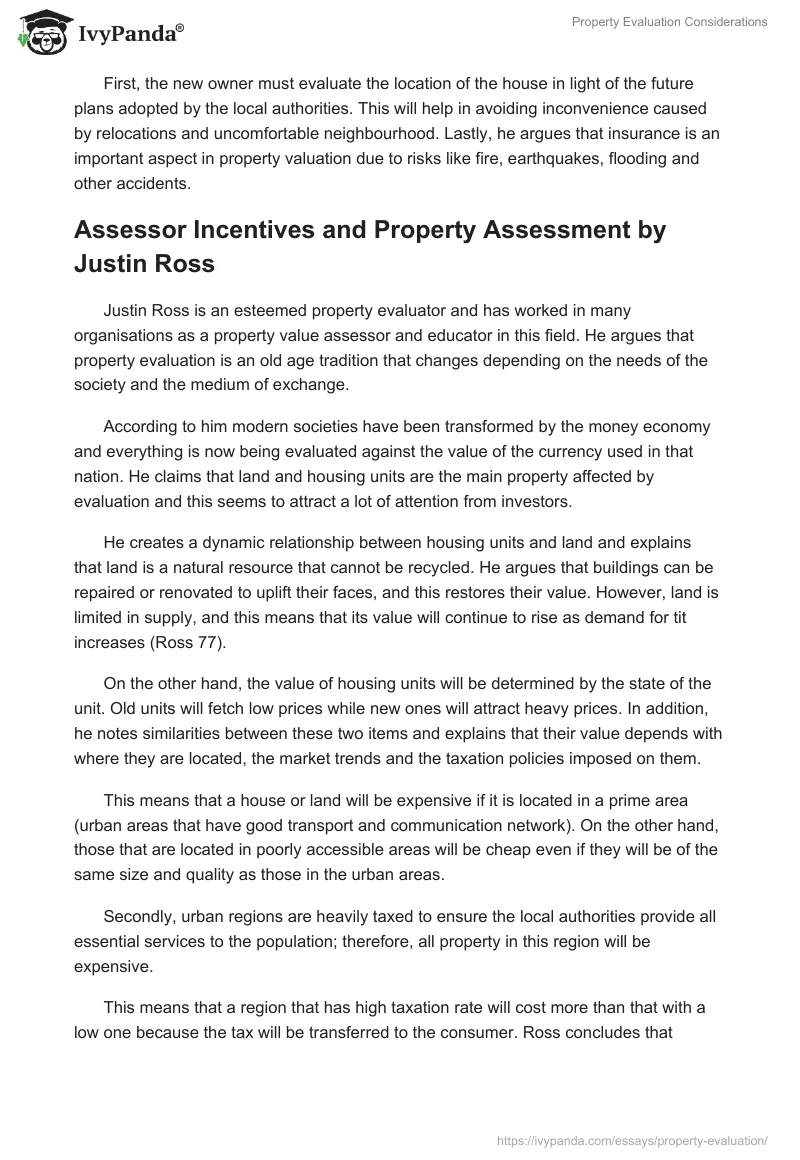 Property Evaluation Considerations. Page 3