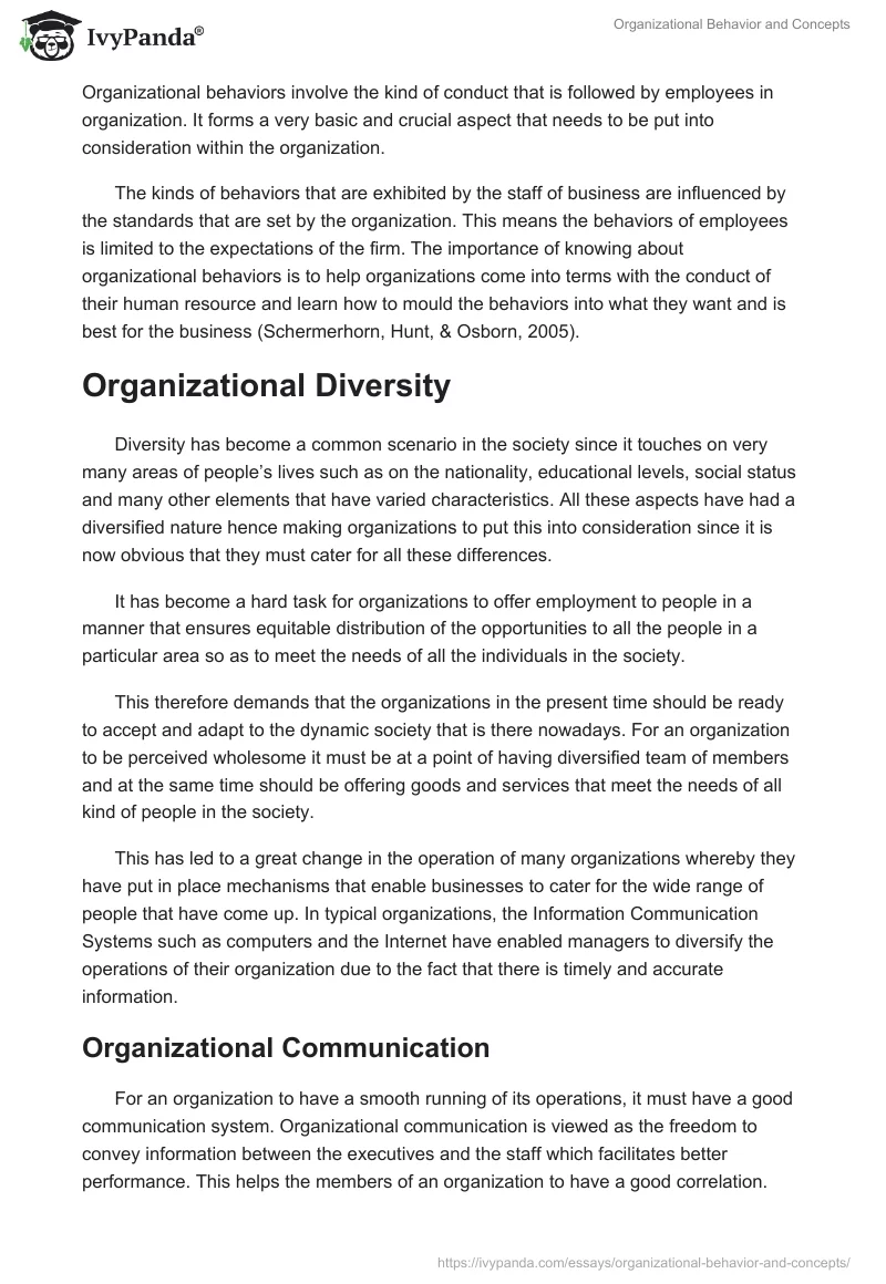 Organizational Behavior and Concepts. Page 2