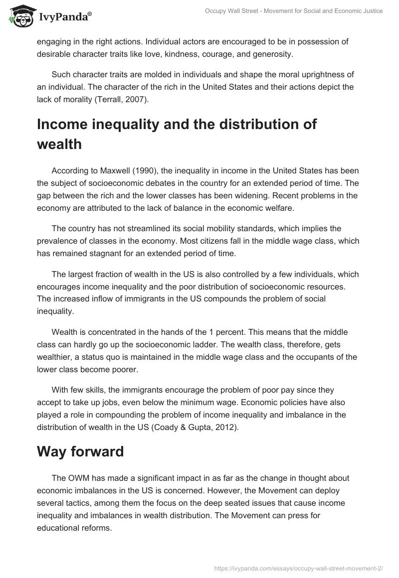 Occupy Wall Street - Movement for Social and Economic Justice. Page 4