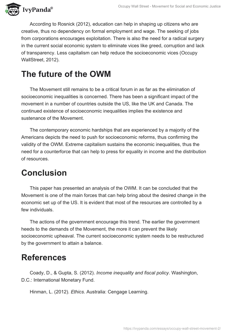 Occupy Wall Street - Movement for Social and Economic Justice. Page 5