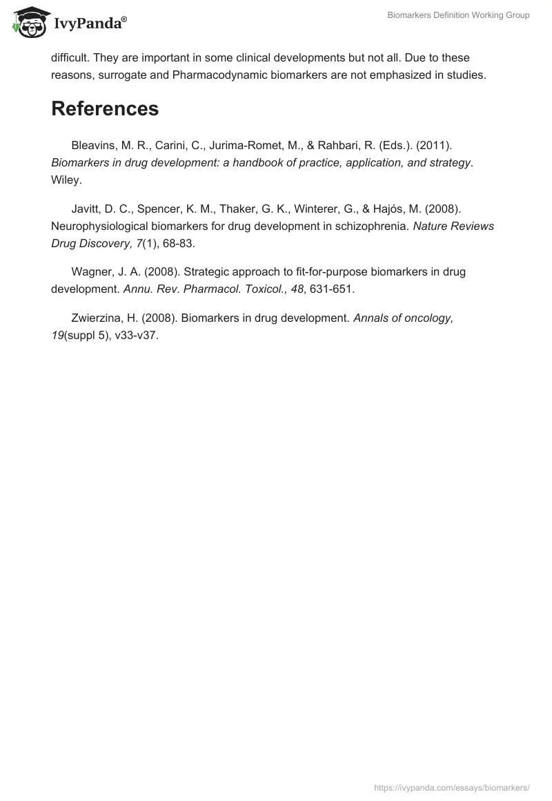 Biomarkers Definition Working Group. Page 4