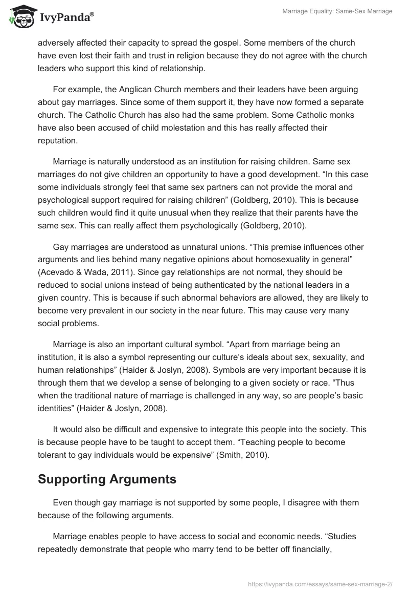 Marriage Equality: Same-Sex Marriage. Page 3