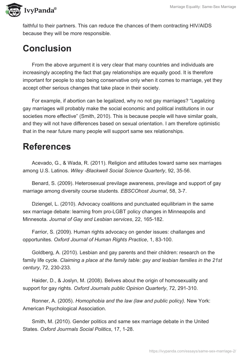Marriage Equality: Same-Sex Marriage. Page 5