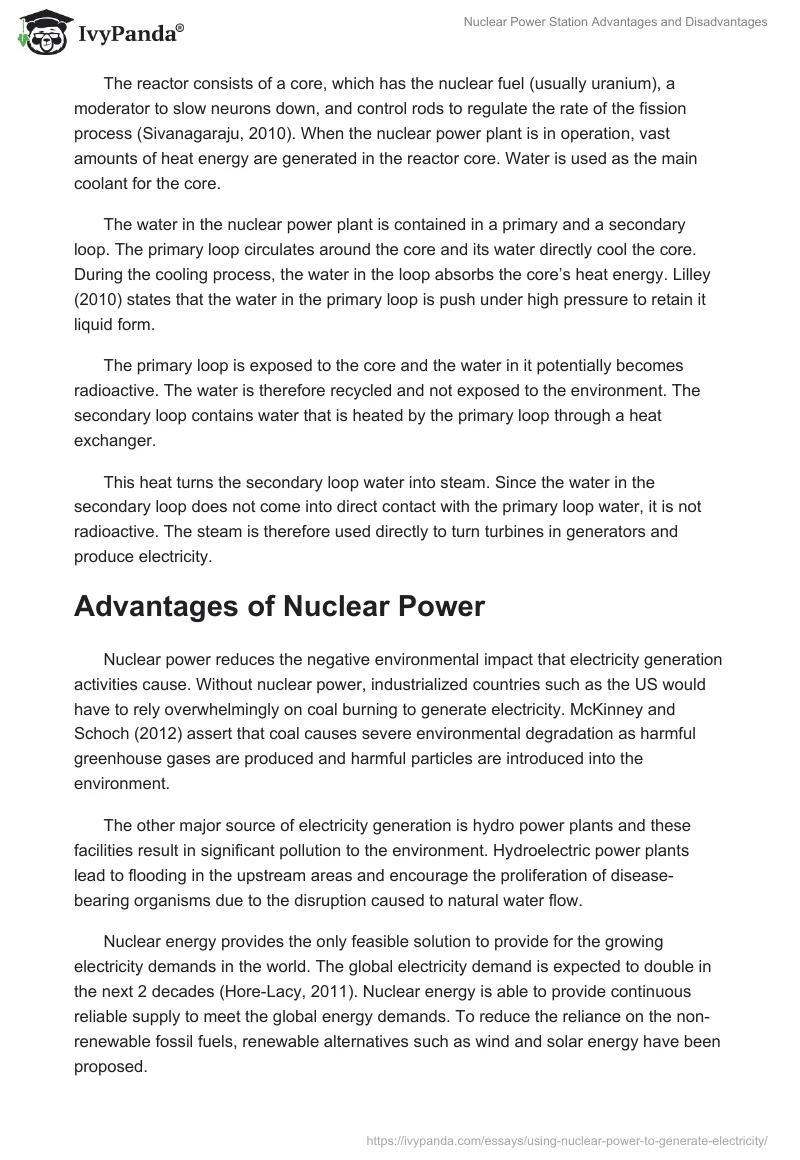 Nuclear Power Station Advantages and Disadvantages. Page 3