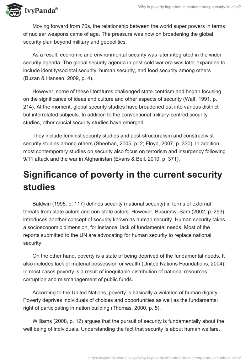 Why Is Poverty Important in Contemporary Security Studies?. Page 3