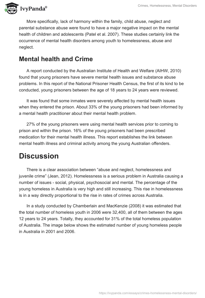 Crimes, Homelessness, Mental Disorders. Page 5