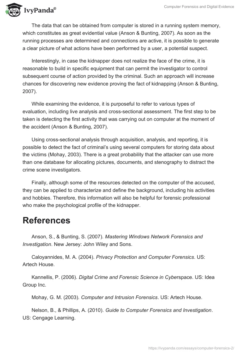 Computer Forensics and Digital Evidence. Page 2