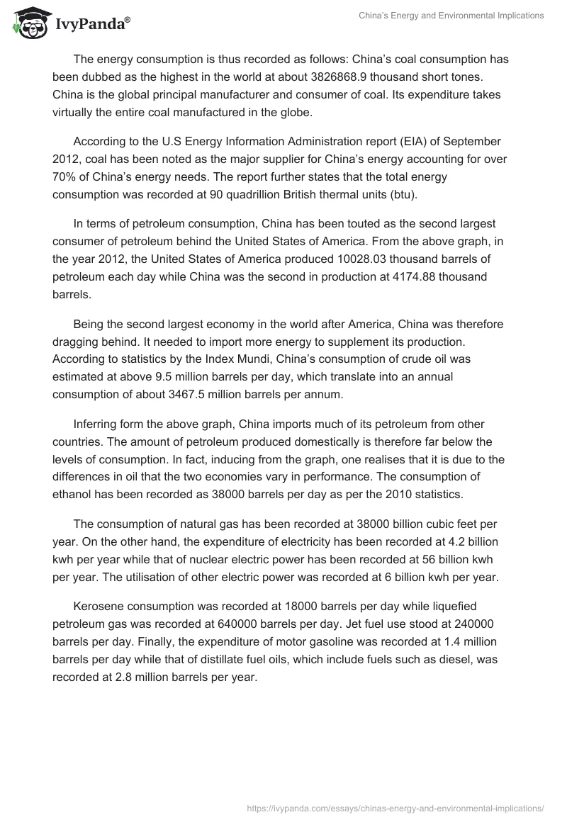 China’s Energy and Environmental Implications. Page 5