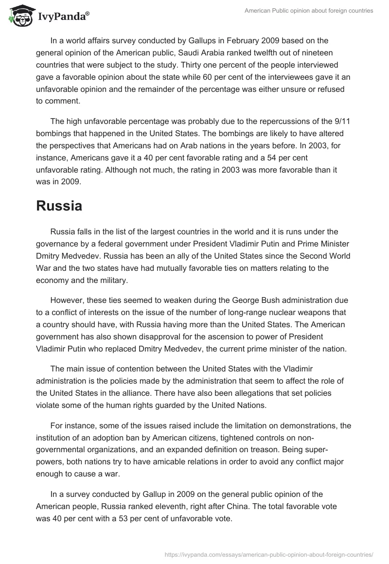 American Public opinion about foreign countries. Page 3