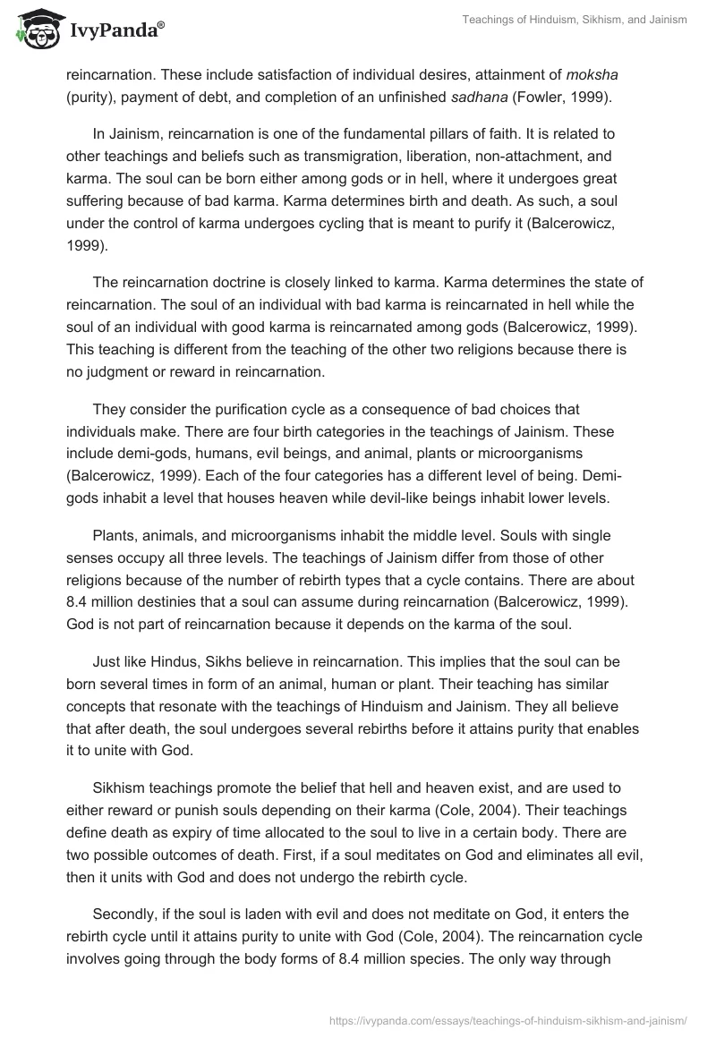 Teachings of Hinduism, Sikhism, and Jainism. Page 4
