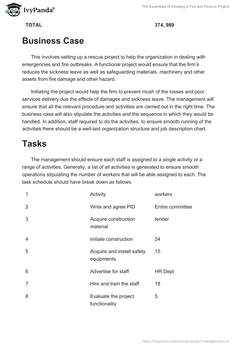 The Essentials of Initiating a Fire and Rescue Project. Page 3