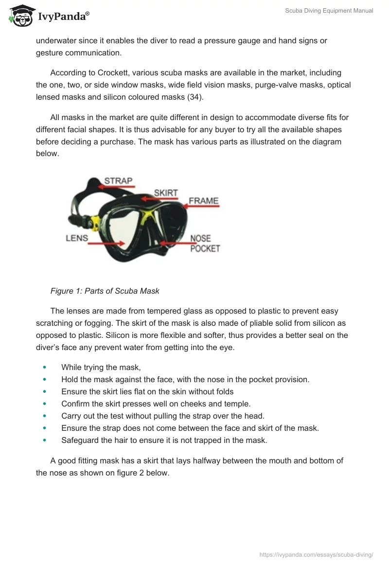 Scuba Diving Equipment Manual. Page 2