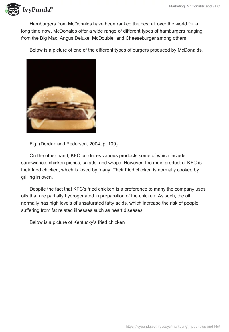 Marketing: McDonalds and KFC. Page 3