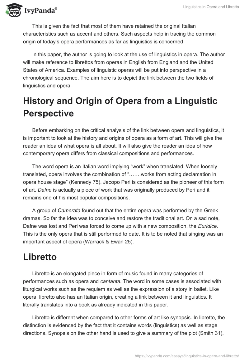 Linguistics in Opera and Libretto. Page 2