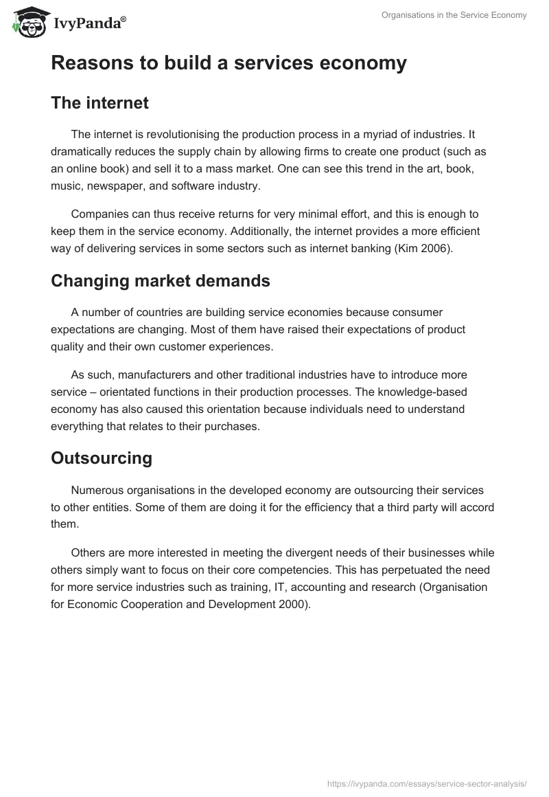 Organisations in the Service Economy. Page 2