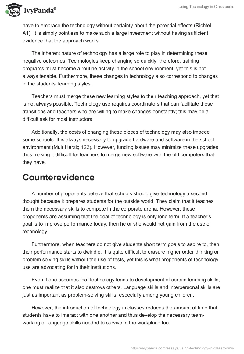 Using Technology in Classrooms. Page 3