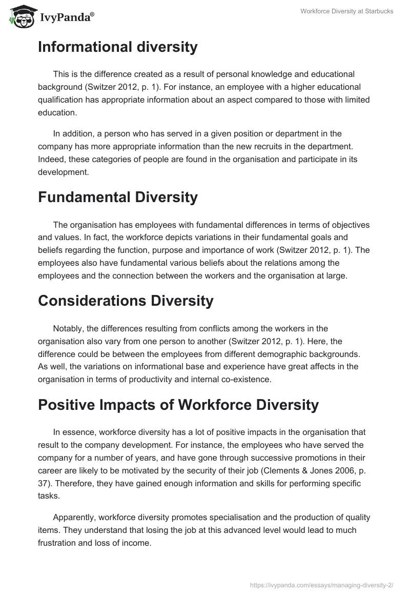 Workforce Diversity at Starbucks. Page 5
