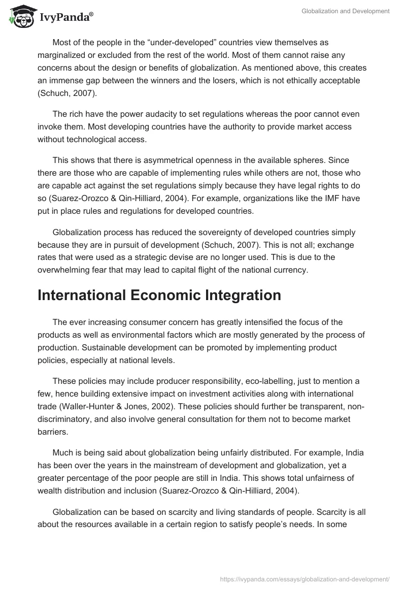 Globalization and Development. Page 4
