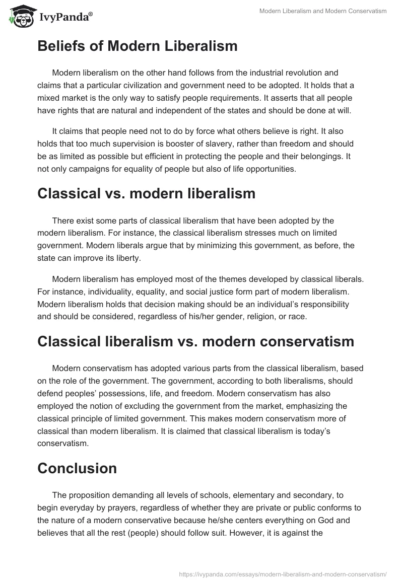 Modern Liberalism and Modern Conservatism. Page 2