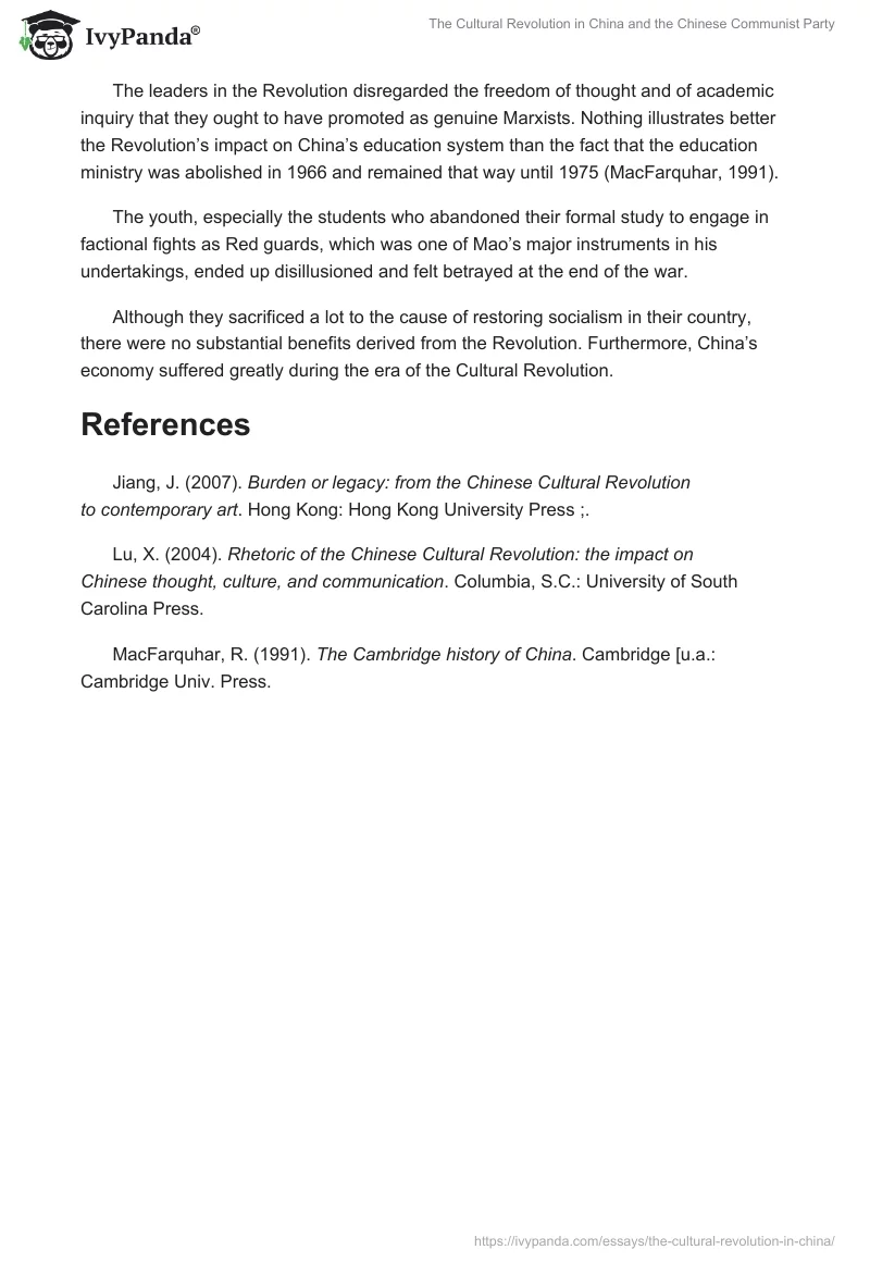 The Cultural Revolution in China and the Chinese Communist Party. Page 3
