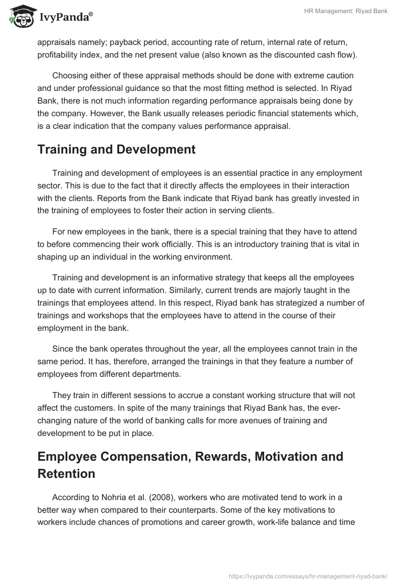 HR Management: Riyad Bank. Page 3
