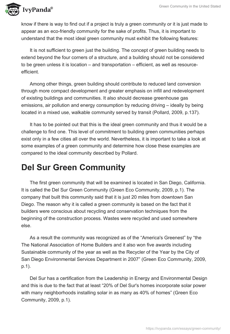 Green Community in the United Stated. Page 2