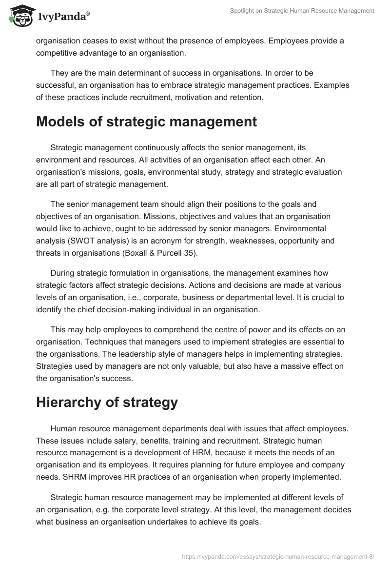Spotlight on Strategic Human Resource Management. Page 2