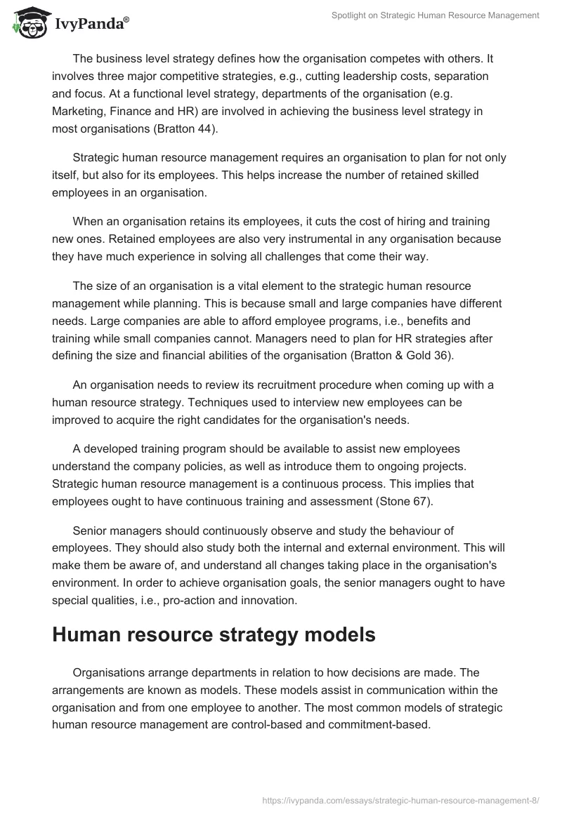 Spotlight on Strategic Human Resource Management. Page 3