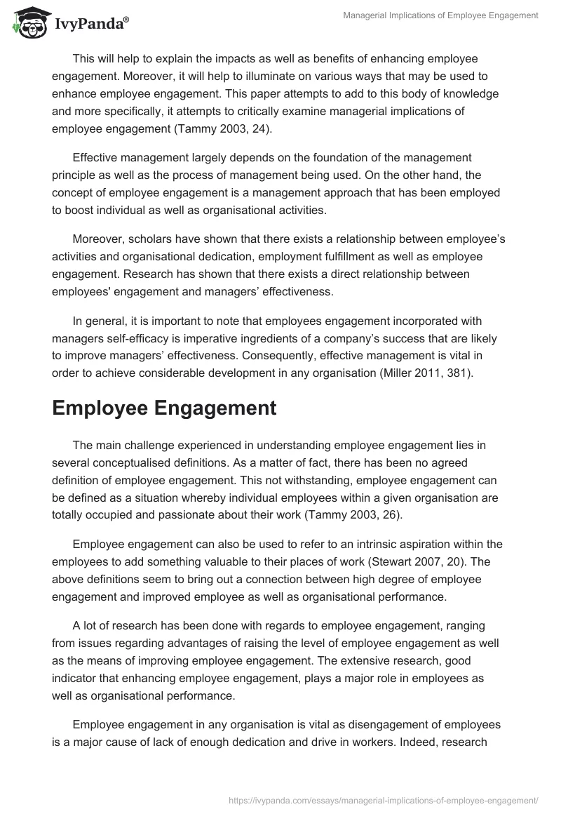 Managerial Implications of Employee Engagement. Page 2
