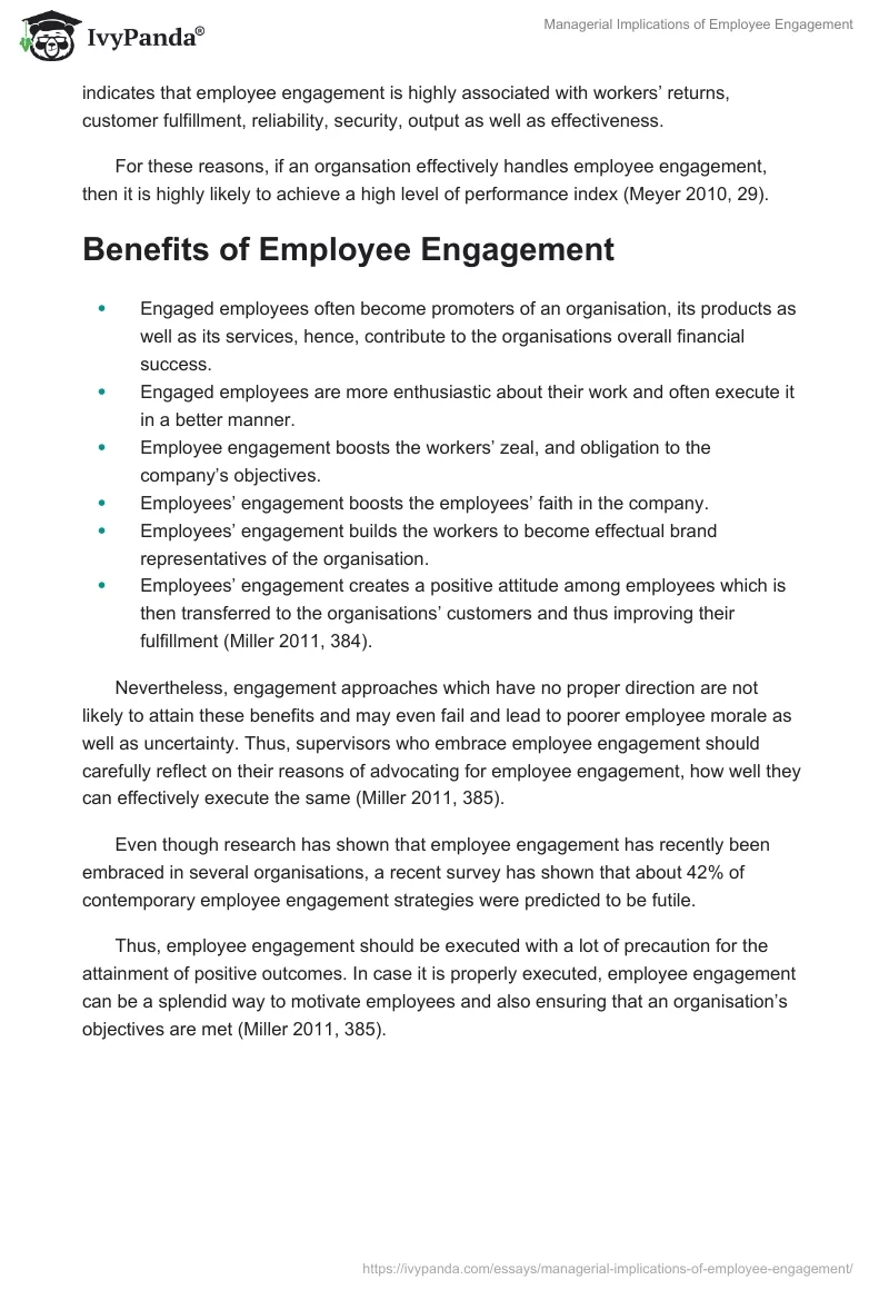 Managerial Implications of Employee Engagement. Page 3