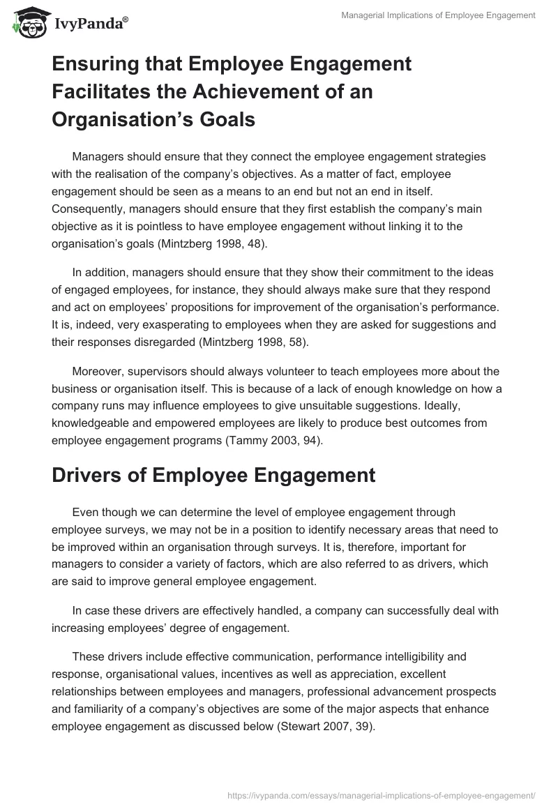 Managerial Implications of Employee Engagement. Page 4