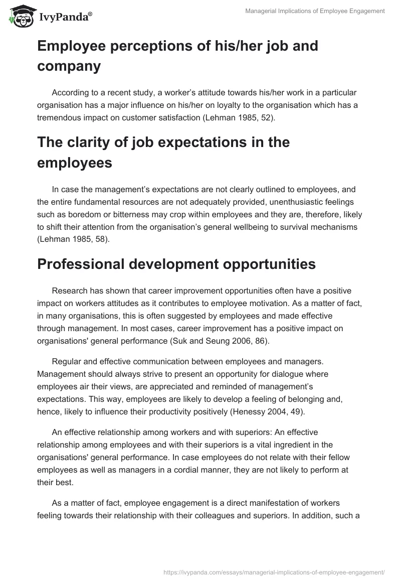Managerial Implications of Employee Engagement. Page 5