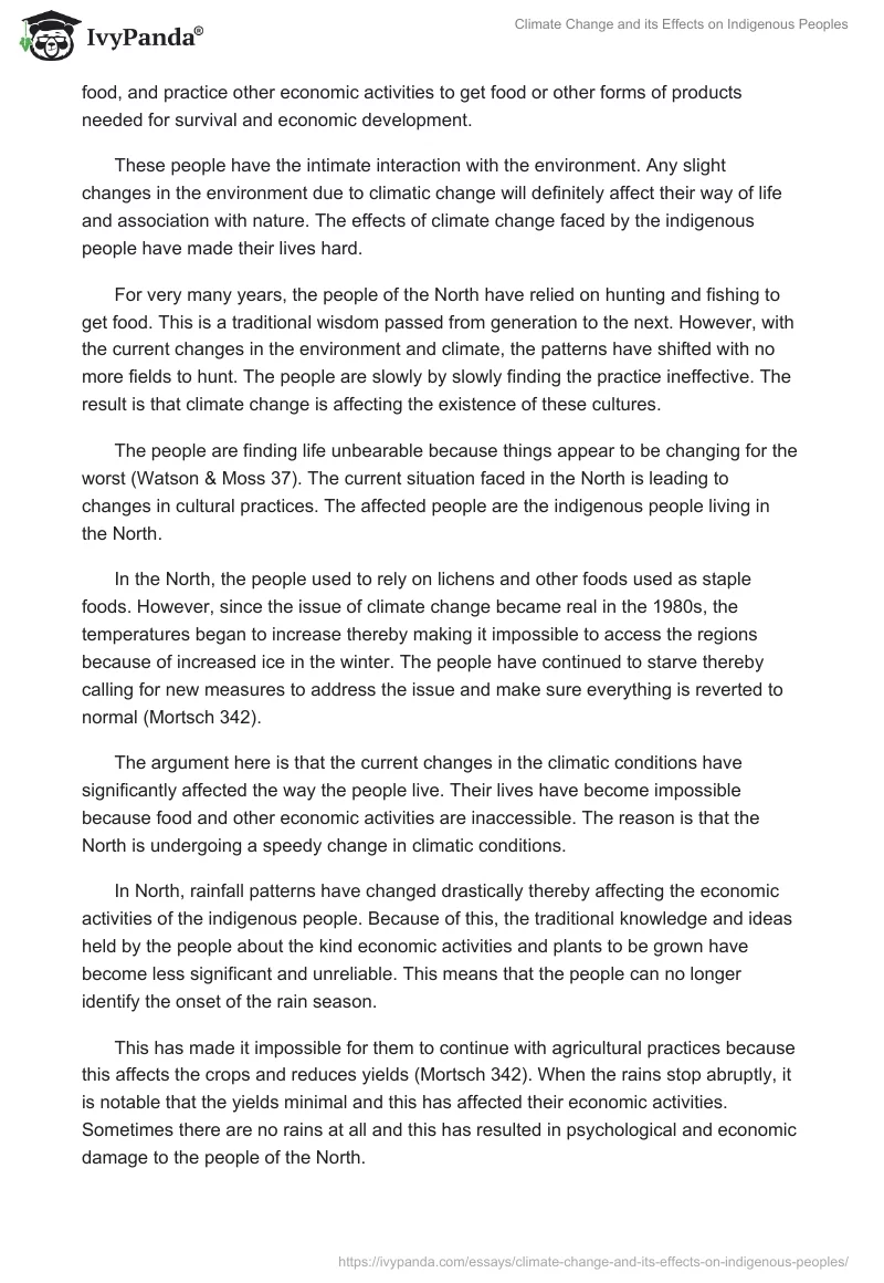 Climate Change and Its Effects on Indigenous Peoples. Page 3