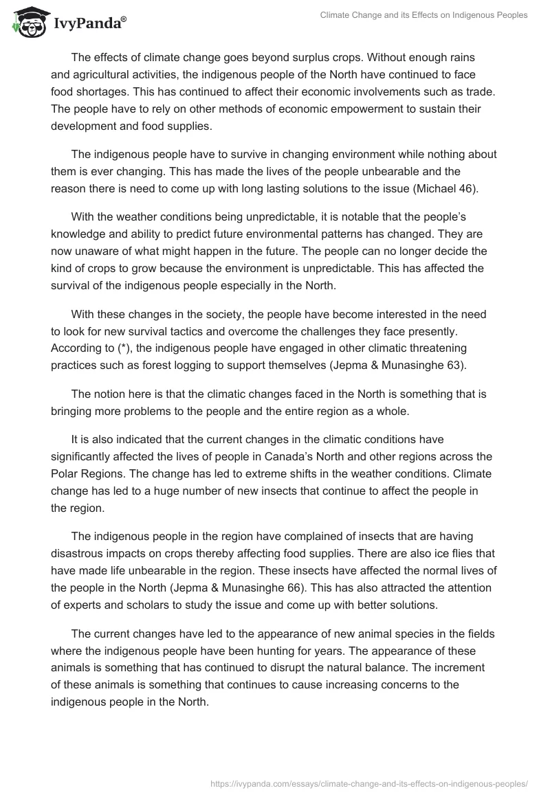 Climate Change and Its Effects on Indigenous Peoples. Page 4