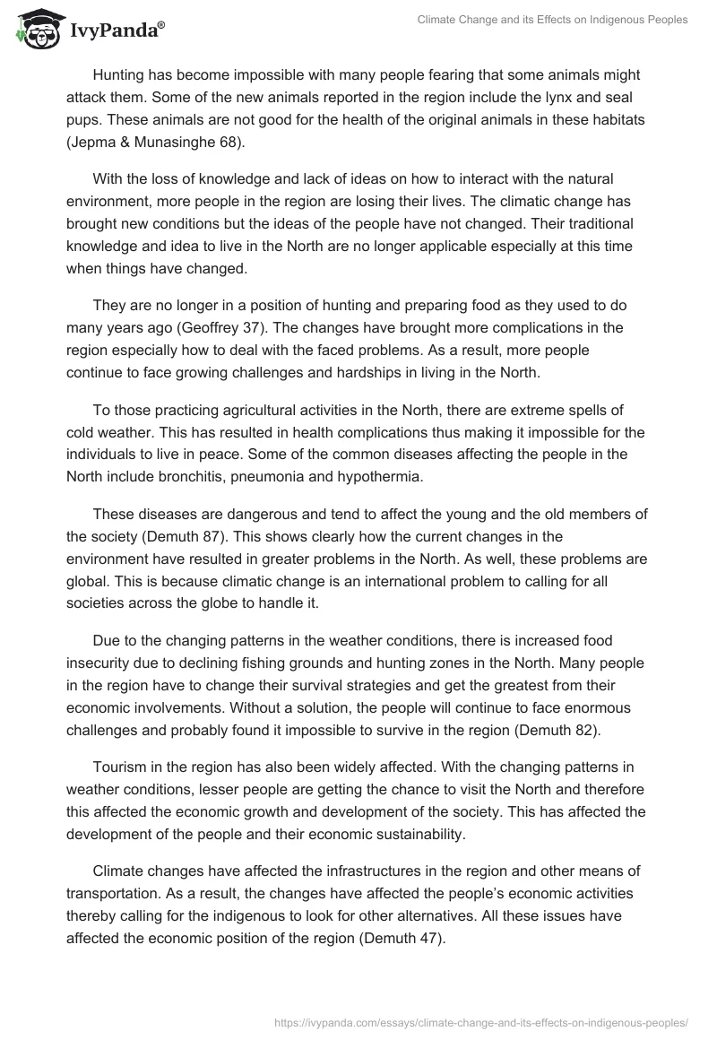 Climate Change and Its Effects on Indigenous Peoples. Page 5