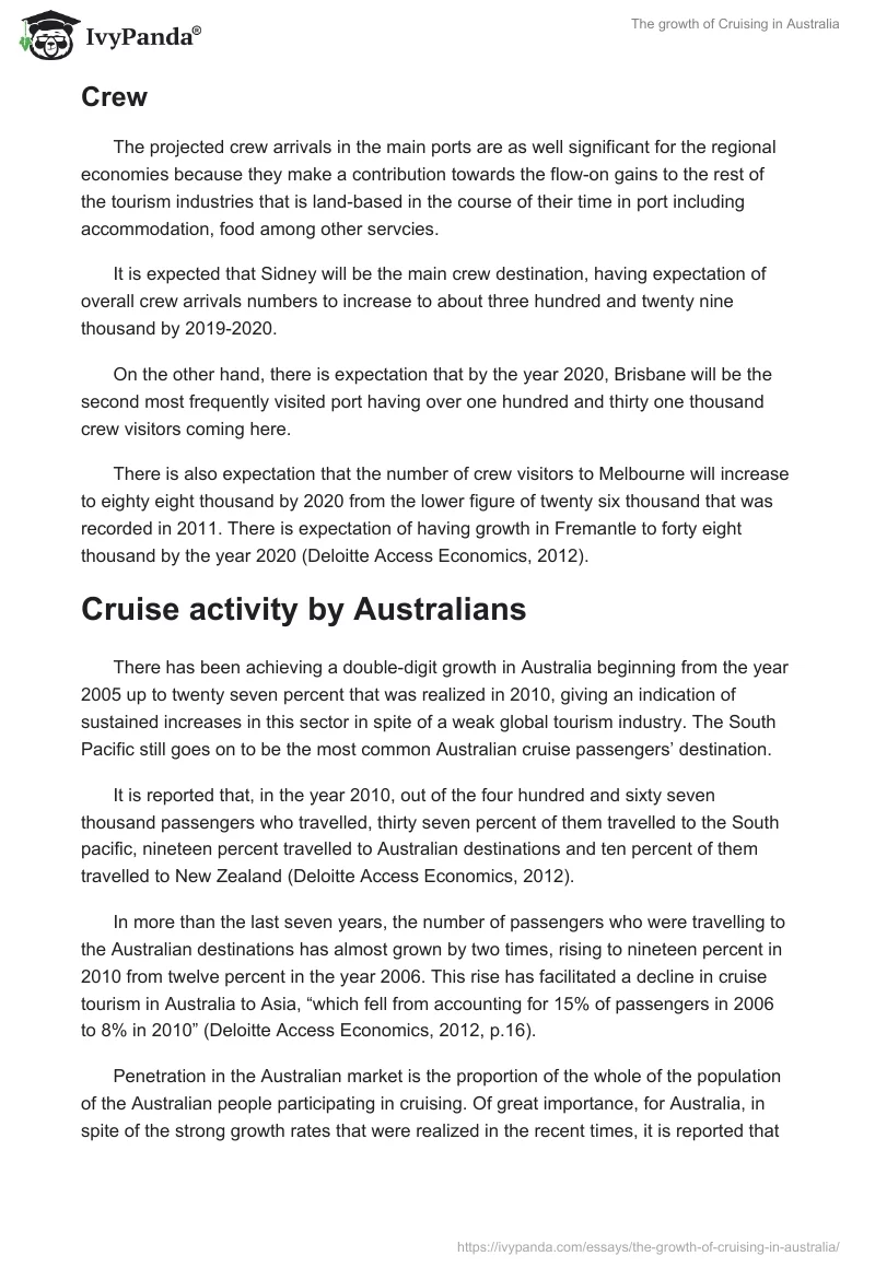 The growth of Cruising in Australia. Page 5