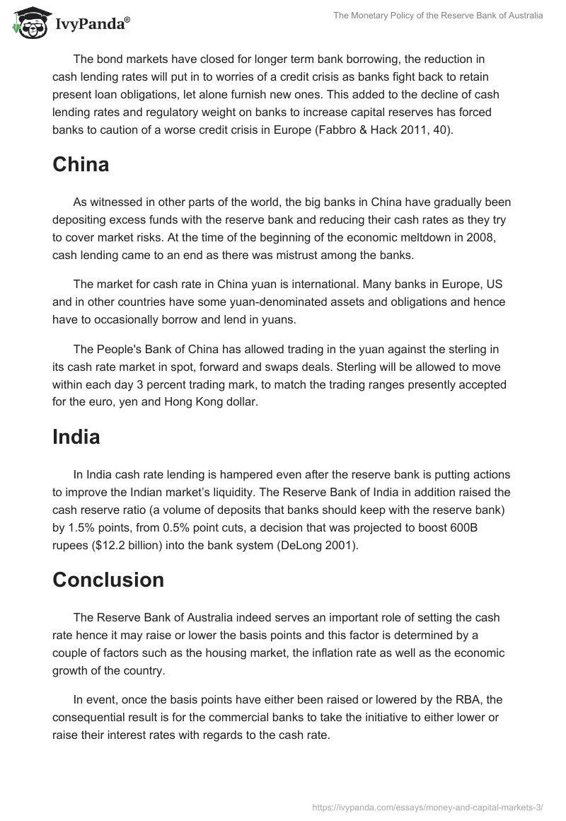 The Monetary Policy of the Reserve Bank of Australia. Page 5
