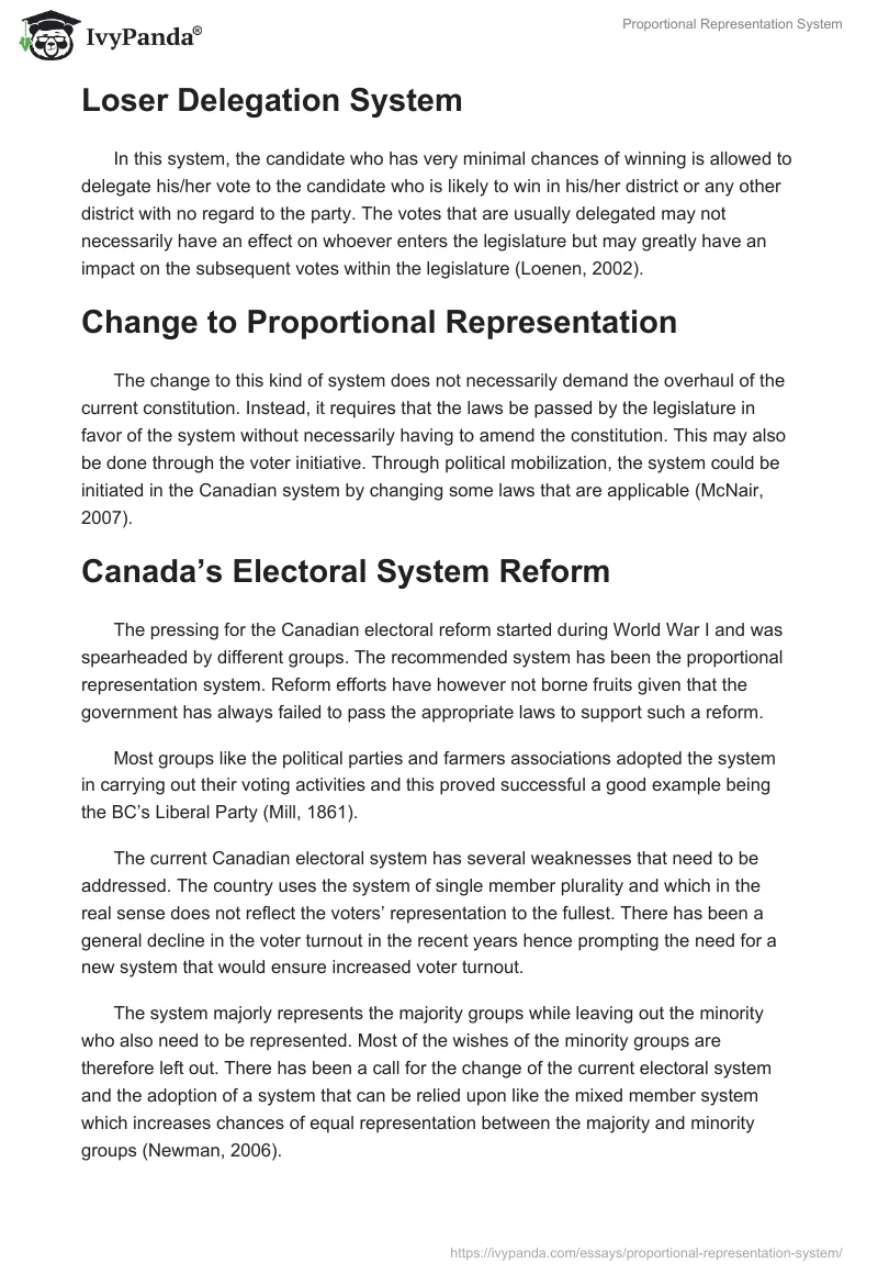 Proportional Representation System. Page 5