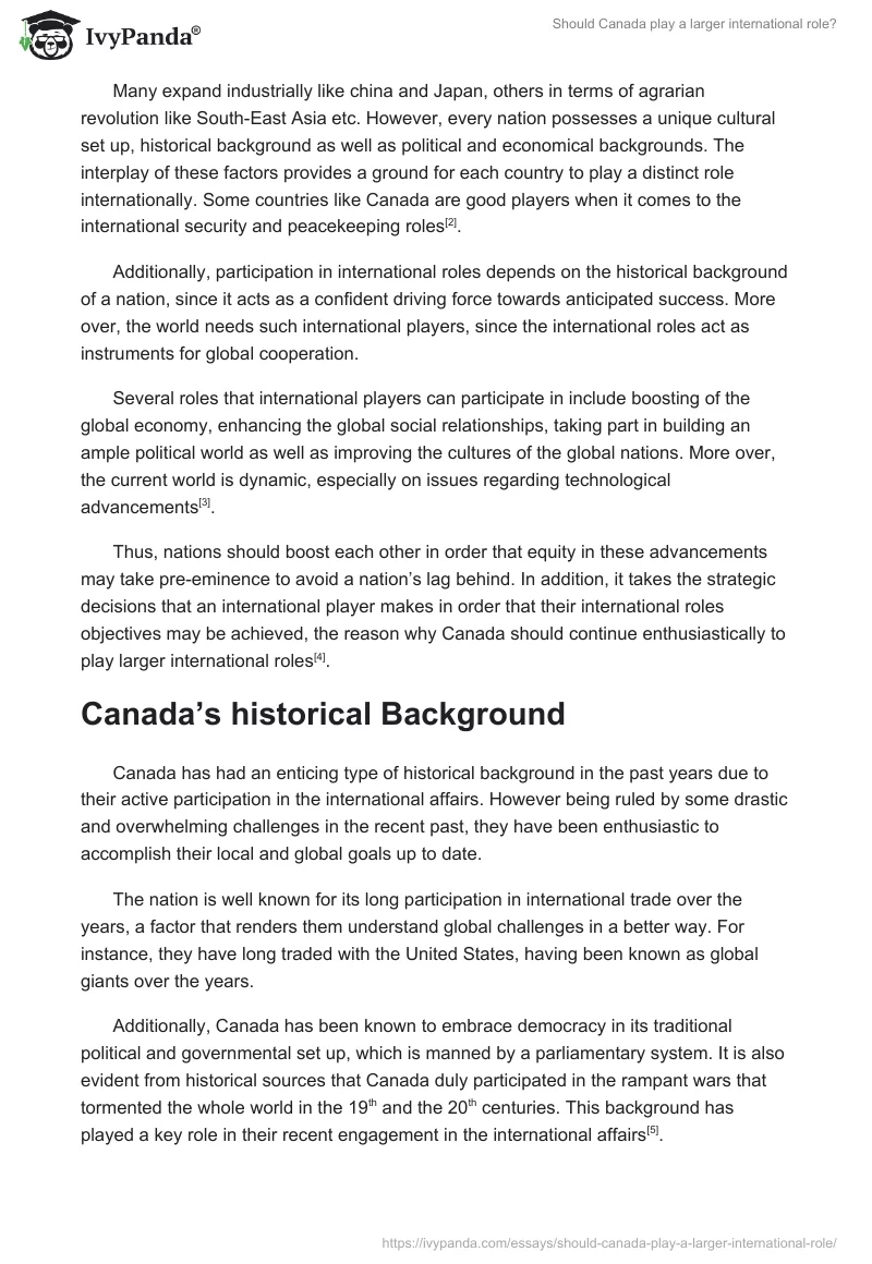 Should Canada play a larger international role?. Page 2