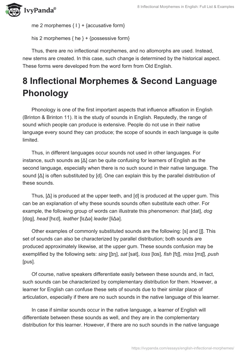 8 Inflectional Morphemes in English: Full List & Examples. Page 3