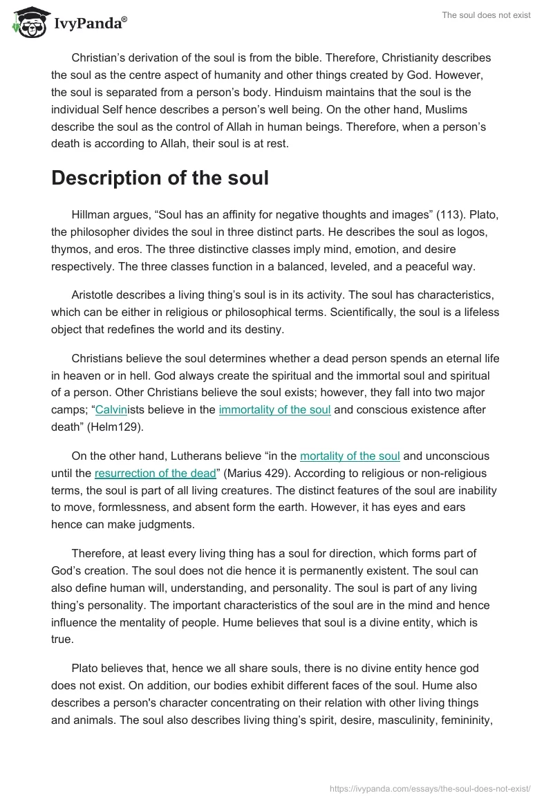 The soul does not exist. Page 2