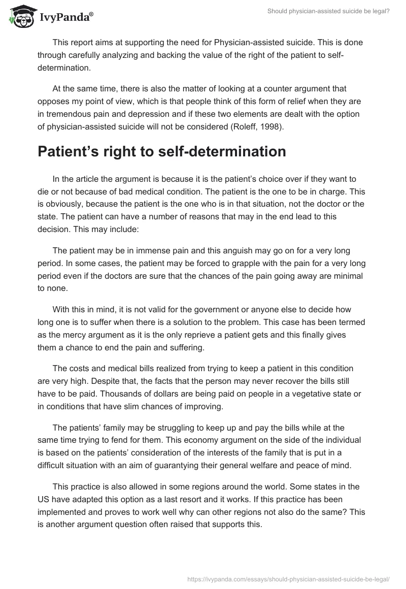 Should physician-assisted suicide be legal?. Page 2