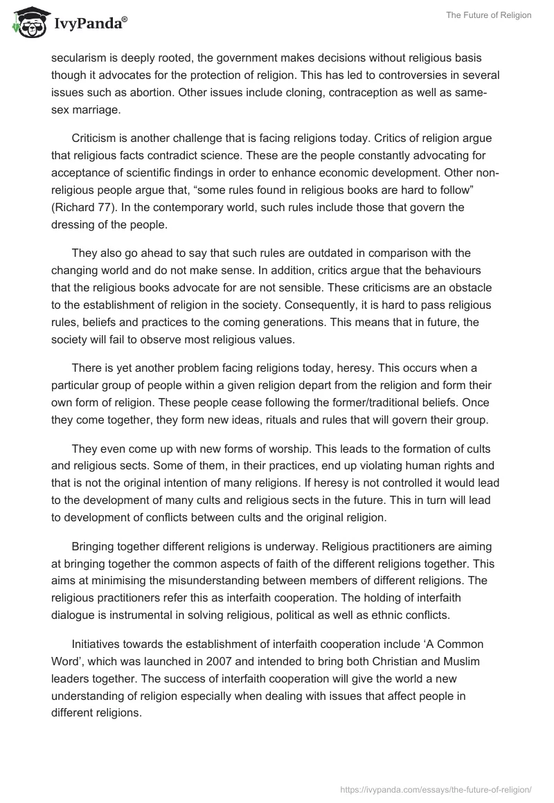 The Future of Religion. Page 4